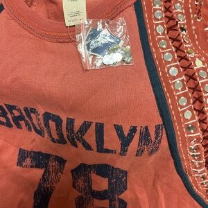 Brooklyn Graphic Tee with Sequin Detail